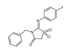 3-benzyl-2-(4-iodo-phenylimino)-1,1-dioxo-1λ6-thiazolidin-4-one CAS:69583-30-8 manufacturer & supplier