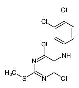 4,6-dichloro-N-(3,4-dichlorophenyl)-2-methylsulfanylpyrimidin-5-amine CAS:6959-62-2 manufacturer & supplier