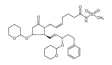 N-{(Z)-7-[(1R,2R,3R)-5-Oxo-2-[(E)-(S)-5-phenyl-3-(tetrahydro-pyran-2-yloxy)-pent-1-enyl]-3-(tetrahydro-pyran-2-yloxy)-cyclopentyl]-hept-5-enoyl}-methanesulfonamide CAS:69590-42-7 manufacturer & supplier