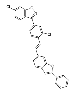 6-chloro-3-{3-chloro-4-[trans-2-(2-phenyl-benzofuran-6-yl)-vinyl]-phenyl}-benzo[d]isoxazole CAS:69600-52-8 manufacturer & supplier