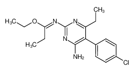 N-[4-amino-5-(4-chloro-phenyl)-6-ethyl-pyrimidin-2-yl]-propionimidic acid ethyl ester CAS:69603-30-1 manufacturer & supplier