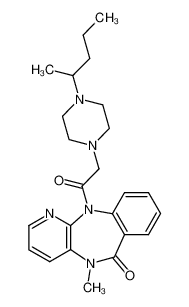 5-methyl-11-{[4-(1-methyl-butyl)-piperazin-1-yl]-acetyl}-5,11-dihydro-benzo[e]pyrido[3,2-b][1,4]diazepin-6-one CAS:69628-42-8 manufacturer & supplier