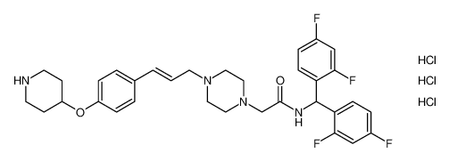 1-Piperazineacetamide,N-[bis(2,4-difluorophenyl)methyl]-4-[(2E)-3-[4-(4-piperidinyloxy)phenyl]-2-propenyl]-, trihydrochloride CAS:696593-58-5 manufacturer & supplier