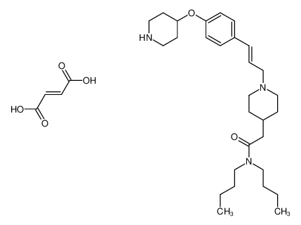 (E)-N,N-dibutyl-2-(1-(3-(4-(piperidin-4-yloxy)phenyl)allyl)piperidin-4-yl)acetamide fumarate CAS:696593-98-3 manufacturer & supplier