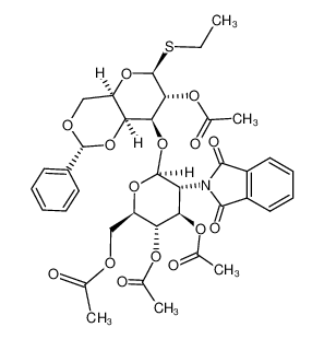 ethyl 3,4,6-tri-O-acetyl-2-deoxy-2-phthalimido-β-D-glucopyranosyl-(1-)3)-2-O-acetyl-4,6-O-benzylidene-1-thio-β-D-galactopyranoside CAS:696598-69-3 manufacturer & supplier