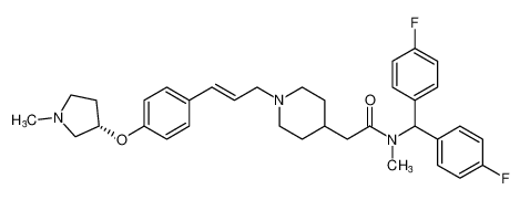 (S,E)-N-(bis(4-fluorophenyl)methyl)-N-methyl-2-(1-(3-(4-((1-methylpyrrolidin-3-yl)oxy)phenyl)allyl)piperidin-4-yl)acetamide CAS:696600-97-2 manufacturer & supplier