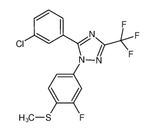 1-(3-fluoro-4-methylsulfanylphenyl)-5-(3-chlorophenyl)-3-trifluoromethyl-1H-1,2,4-triazole CAS:696602-43-4 manufacturer & supplier