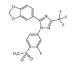 5-([1,3]benzodioxole-5-yl)-1-(3-fluoro-4-methanesulfonylphenyl)-3-trifluoromethyl-1H-1,2,4-triazole CAS:696603-69-7 manufacturer & supplier