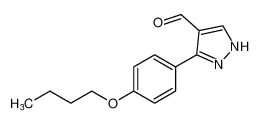 1H-Pyrazole-4-carboxaldehyde, 3-(4-butoxyphenyl)- CAS:696646-80-7 manufacturer & supplier