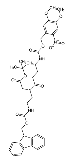 2-Oxa-4,7,12-triazatridecan-13-oic acid,7-[2-(1,1-dimethylethoxy)-2-oxoethyl]-1-(9H-fluoren-9-yl)-3,8-dioxo-,(4,5-dimethoxy-2-nitrophenyl)methyl ester CAS:696648-60-9 manufacturer & supplier