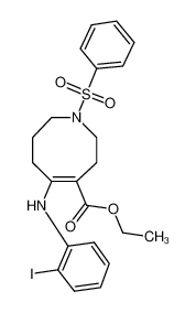 ethyl 1-benzenesulfonyl-5-(2-iodophenylamino)-1,2,3,6,7,8-hexahydroazocine-4-carboxylate CAS:696660-78-3 manufacturer & supplier