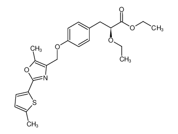 ethyl (2S)-2-ethoxy-3-(4-{[5-methyl-2-(5-methylthiophen-2-yl)-1,3-oxazol-4-yl]methoxy}phenyl)propanoate CAS:696661-61-7 manufacturer & supplier