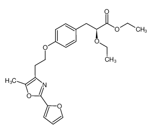 ethyl (2S)-2-ethoxy-3-(4-{2-[2-(2-furyl)-5-methyl-1,3-oxazol-4-yl]ethoxy}phenyl)propanoate CAS:696661-73-1 manufacturer & supplier