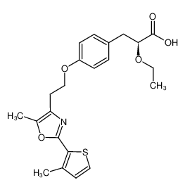 (S)-2-ethoxy-3-(4-(2-(5-methyl-2-(3-methylthiophen-2-yl)oxazol-4-yl)ethoxy) phenyl)propanoic acid CAS:696661-93-5 manufacturer & supplier