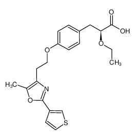 (S)-2-ethoxy-3-(4-(2-(5-methyl-2-(thiophen-3-yl)oxazol-4-yl)ethoxy) phenyl)propanoic acid CAS:696661-95-7 manufacturer & supplier