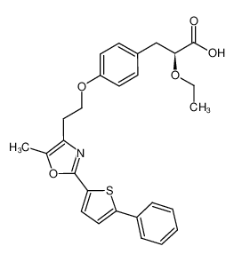 (S)-2-ethoxy-3-(4-(2-(5-methyl-2-(5-phenylthiophen-2-yl)oxazol-4-yl)ethoxy)phenyl)propanoic acid CAS:696662-07-4 manufacturer & supplier