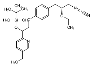 2-(2-{4-[(2S)-3-azido-2-ethoxypropyl]phenoxy}-1-{[tert-butyl(dimethyl)silyl]oxy}ethyl)-5-ethylpyridine CAS:696662-89-2 manufacturer & supplier