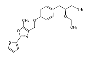 (2S)-2-ethoxy-3-{4-[(5-methyl-2-thiophen-2-yl-1,3-oxazol-4-yl)methoxy]phenyl}propan-1-amine CAS:696663-01-1 manufacturer & supplier