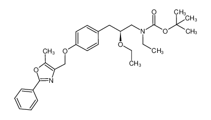 tert-butyl (2S)-2-ethoxy-3-{4-[(5-methyl-2-phenyl-1,3-oxazol-4-yl)methoxy]phenyl}propyl(ethyl)carbamate CAS:696663-10-2 manufacturer & supplier