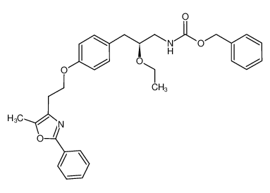 benzyl (2S)-2-ethoxy-3-{4-[2-(5-methyl-2-phenyl-1,3-oxazol-4-yl)ethoxy]phenyl}propylcarbamate CAS:696663-15-7 manufacturer & supplier