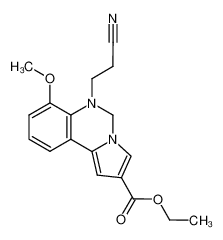 6-(2-cyano-ethyl)-7-methoxy-5,6-dihydro-pyrrolo[1,2-c]quinazoline-2-carboxylic acid ethyl ester CAS:69674-43-7 manufacturer & supplier