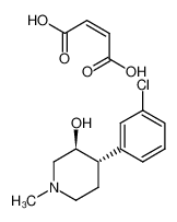 (3S,4S)-4-(3-Chloro-phenyl)-1-methyl-piperidin-3-ol; compound with (Z)-but-2-enedioic acid CAS:69675-28-1 manufacturer & supplier