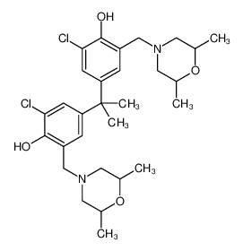 2-chloro-4-[2-[3-chloro-5-[(2,6-dimethylmorpholin-4-yl)methyl]-4-hydroxyphenyl]propan-2-yl]-6-[(2,6-dimethylmorpholin-4-yl)methyl]phenol CAS:6968-55-4 manufacturer & supplier