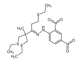 N-(2,4-Dinitro-phenyl)-N'-[3-ethylsulfanyl-1-(2-ethylsulfanyl-ethyl)-2-ethylsulfanylmethyl-2-methyl-prop-(Z)-ylidene]-hydrazine CAS:69689-19-6 manufacturer & supplier