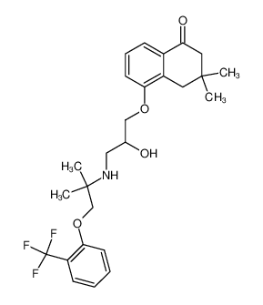 5-{3-[1,1-Dimethyl-2-(2-trifluoromethyl-phenoxy)-ethylamino]-2-hydroxy-propoxy}-3,3-dimethyl-3,4-dihydro-2H-naphthalen-1-one CAS:69705-19-7 manufacturer & supplier