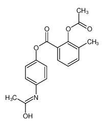 (4-acetamidophenyl) 2-acetyloxy-3-methylbenzoate CAS:69705-27-7 manufacturer & supplier