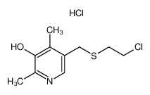 5-(2-chloroethylsulfanylmethyl)-2,4-dimethylpyridin-3-ol,hydrochloride CAS:6971-66-0 manufacturer & supplier