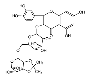 2-(3,4-Dihydroxy-phenyl)-5,7-dihydroxy-3-[(3R,4S,6R)-3,4,5-trihydroxy-6-((6S,7S)-7-hydroxy-2,2,6-trimethyl-tetrahydro-[1,3]dioxolo[4,5-c]pyran-4-yloxymethyl)-tetrahydro-pyran-2-yloxy]-chromen-4-one CAS:69711-89-3 manufacturer & supplier