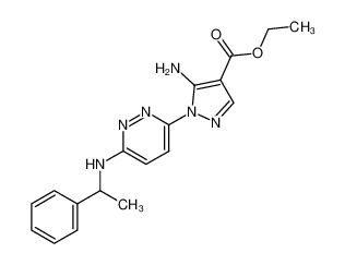 5-amino-1-[6-(1-phenyl-ethylamino)-pyridazin-3-yl]-1H-pyrazole-4-carboxylic acid ethyl ester CAS:69720-46-3 manufacturer & supplier