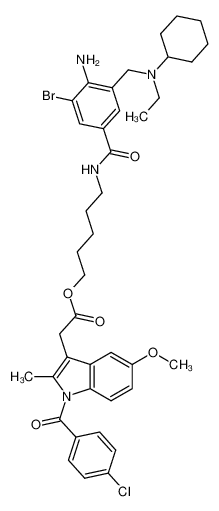 1-[4-Amino-3-bromo-5-(N-ethyl-cyclohexylaminomethyl)-benzamido]-5-[1-(4-chlorobenzoyl)-5-methoxy-2-methyl-1H-indole-3-acetoxy]-n-pentane CAS:697217-95-1 manufacturer & supplier