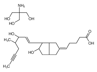 (5E)-5-[(3aS,4R,5R,6aS)-5-hydroxy-4-[(E,3S)-3-hydroxy-4-methyloct-1-en-6-ynyl]-3,3a,4,5,6,6a-hexahydro-1H-pentalen-2-ylidene]pentanoic acid,2-amino-2-(hydroxymethyl)propane-1,3-diol CAS:697225-02-8 manufacturer & supplier