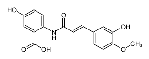 (E)-5-hydroxy-2-(3-(3-hydroxy-4-methoxyphenyl)acrylamido)benzoic acid CAS:697235-65-7 manufacturer & supplier