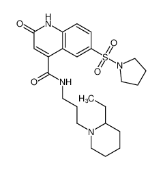 N-(3-(2-ethylpiperidin-1-yl)propyl)-2-oxo-6-(pyrrolidin-1-ylsulfonyl)-1,2-dihydroquinoline-4-carboxamide CAS:697254-12-9 manufacturer & supplier