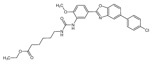 ethyl 6-(3-(5-(5-(4-chlorophenyl)benzo[d]oxazol-2-yl)-2-methoxyphenyl)ureido)hexanoate CAS:697272-92-7 manufacturer & supplier