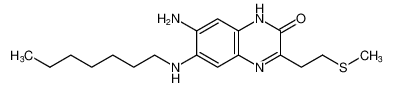 2(1H)-Quinoxalinone, 7-amino-6-(heptylamino)-3-[2-(methylthio)ethyl]- CAS:697286-01-4 manufacturer & supplier