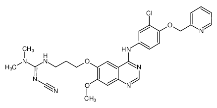 N-(3-{4-[3-chloro-4-(pyridin-2-ylmethoxy)-phenylamino]-7-methoxy-quinazolin-6-yloxy} -propyl)-N'-cyano-N',N'-dimethylguanidine CAS:697299-96-0 manufacturer & supplier