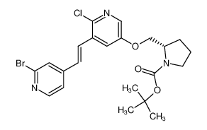 2-chloro-5-((1-(tert-butoxycarbonyl)-2-(S)-pyrrolidinyl)methoxy)-3-(2-(2-bromopyridin-4-yl)vinyl)pyridine CAS:697301-33-0 manufacturer & supplier