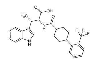 (2R,3S)-3-(1H-indol-3-yl)-2-[({4-[2-(trifluoromethyl)phenyl]piperidin-1-yl}carbonyl)amino]butanoic acid CAS:697304-85-1 manufacturer & supplier