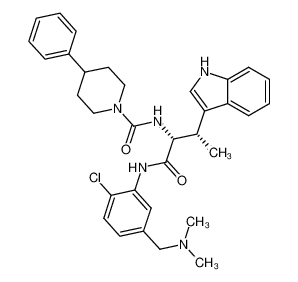 N-((1R,2S)-1-(((2-chloro-5-((dimethylamino)methyl)phenyl)amino)carbonyl)-2-(1H-indol-3-yl)propyl)-4-phenyl-1-piperidinecarboxamide CAS:697307-52-1 manufacturer & supplier