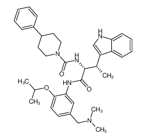 N-((1R,2S)-1-(((5-((dimethylamino)methyl)-2-isopropoxyphenyl)amino)carbonyl)-2-(1H-indol-3-yl)propyl)-4-phenyl-1-piperidinecarboxamide CAS:697307-71-4 manufacturer & supplier