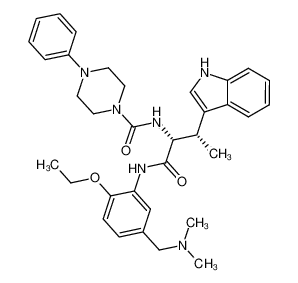 N-((1R,2S)-1-(((5-((dimethylamino)methyl)-2-ethoxyphenyl)amino)carbonyl)-2-(1H-indol-3-yl)propyl)-4-phenyl-1-piperazinecarboxamide CAS:697307-90-7 manufacturer & supplier