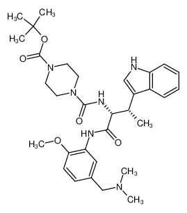 tert-butyl 4-({[(1R,2S)-1-[({5-[(dimethylamino)methyl]-2-methoxyphenyl}amino)carbonyl]-2-(1H-indol-3-yl)propyl]amino}carbonyl)piperazine-1-carboxylate CAS:697308-38-6 manufacturer & supplier