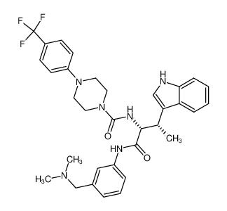 N-[(1R,2S)-1-[({3-[(dimethylamino)methyl]phenyl}amino)carbonyl]-2-(1H-indol-3-yl)propyl]-4-[4-(trifluoromethyl)phenyl]piperazine-1-carboxamide CAS:697308-52-4 manufacturer & supplier