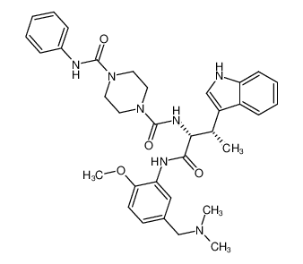 N-[(1R,2S)-1-[({5-[(dimethylamino)methyl]-2-methoxyphenyl}amino)carbonyl]-2-(1H-indol-3-yl)propyl]-N'-phenylpiperazine-1,4-dicarboxamide CAS:697308-87-5 manufacturer & supplier