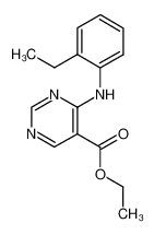 4-(2-ethyl-anilino)-pyrimidine-5-carboxylic acid ethyl ester CAS:69731-56-2 manufacturer & supplier