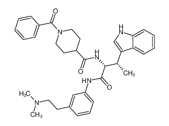 1-benzoyl-N-[(1R,2S)-1-[({3-[2-(dimethylamino)ethyl]phenyl}amino)carbonyl]-2-(1H-indol-3-yl)propyl]-4-piperidinecarboxamide CAS:697310-15-9 manufacturer & supplier